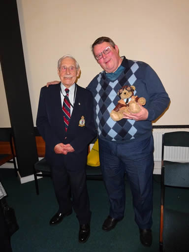 George with our chairman David Houghton who is holding George’s lucky mascot