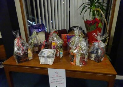 Raffle Prizes at the Christmas Buffet